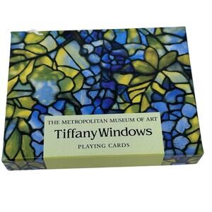 The Metropolitan Museum of Art Tiffany Windows Playing Cards 2 Decks Boxed VTG